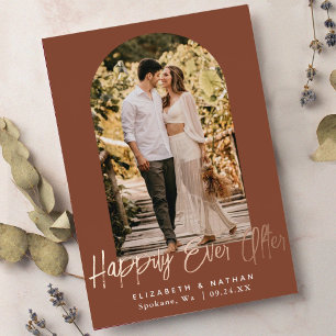 Happily Ever After Hochzeitsbogenrahmen Foto Folieneinladung