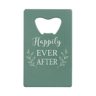„Happily Ever After“ Hochzeitsdesign – Elegant  Geldbeutel Flaschenöffner