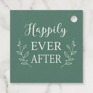 „Happily Ever After“ Hochzeitsdesign – Elegant Geschenkanhänger