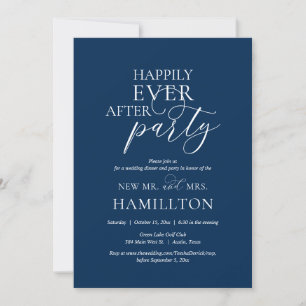 Happily Ever After Hochzeitsdinner und Party-Einla Einladung