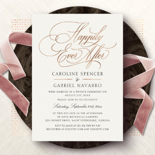 Happily Ever After Hochzeitsempfang Einladung