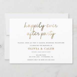Happily Ever After Hochzeitsempfangs-Einladung Einladung