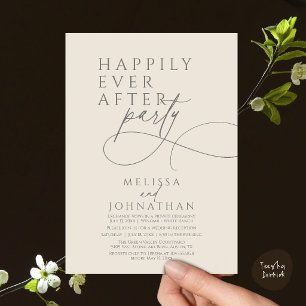 Happily Ever After Moderne elegante Hochzeitsfeier Einladung