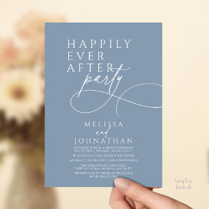 Happily Ever After Moderne elegante Hochzeitsfeier Einladung