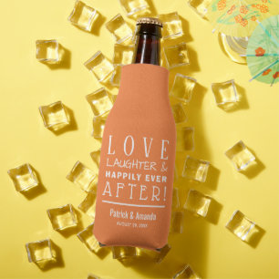 Happily Ever After ORANGE Hochzeit Flaschenkühler