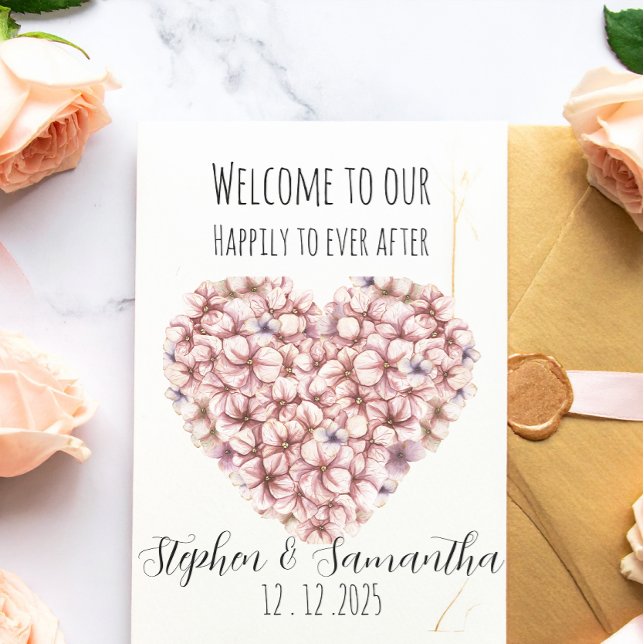 Happily Ever After Party 3D flowers  wedding  Einladungspostkarte (Von Creator hochgeladen)