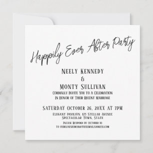Happily Ever After Party Einfache Feier nach der H Einladung