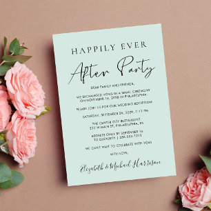 Happily Ever After Party Foto-Mint-Empfangsfeier Ankündigung