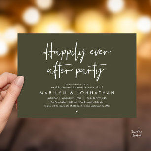 Happily Ever After Party, Hochzeitsdinner Tanz Einladung