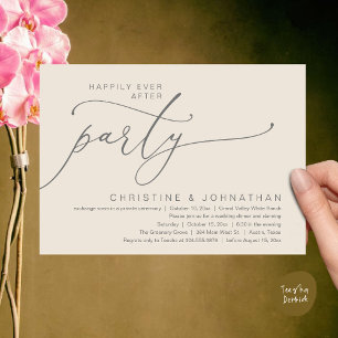 Happily Ever After Party, Hochzeitsdinner Tanzvera Einladung