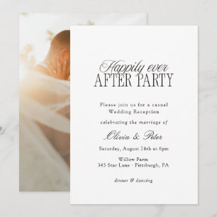 Happily Ever After Party Hochzeitsempfang Einladung