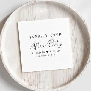 Happily Ever After Party Hochzeitsempfang Serviette