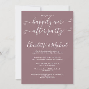 Happily Ever After Party Hochzeitsgelübde Mauve Einladung