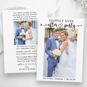 Happily Ever After Party Kalligrafie Herz 2 Foto Ankündigung
