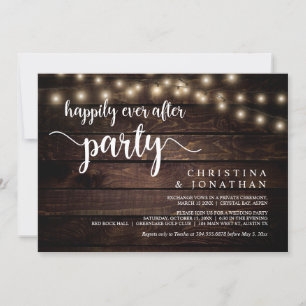 Happily Ever After Party,  Lichterkette, Flitterwo Einladung