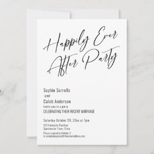 Happily Ever After Party Moderne elegante Einladun Einladung