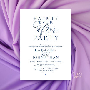 Happily Ever After Party, Moderne elegante Hochzei Einladung