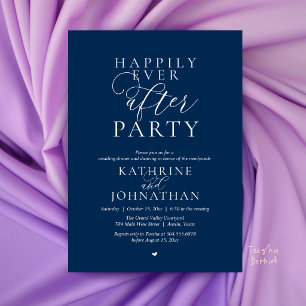 Happily Ever After Party, Moderne elegante Hochzei Einladung