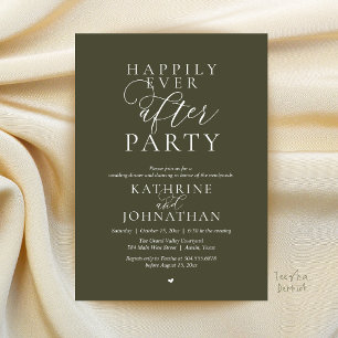 Happily Ever After Party, Moderne elegante Hochzei Einladung