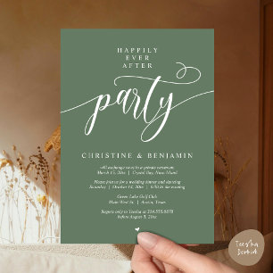 Happily Ever After Party, Moderne Schriftart Einladung