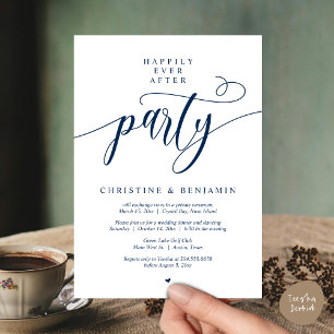 Happily Ever After Party, Moderne Schriftart Einladung
