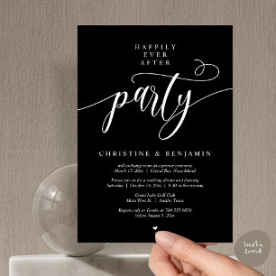 Happily Ever After Party, Moderne Schriftart Einladung