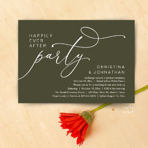 Happily Ever After Party, Romantisches Hochzeitsdi Einladung