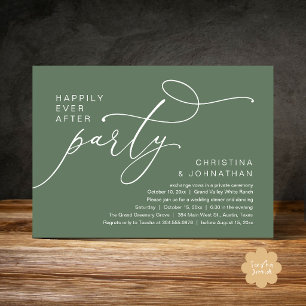 Happily Ever After Party, Romantisches Hochzeitsdi Einladung