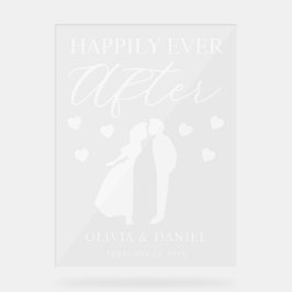 Happily Ever After Personalized Wedding Acrylschild
