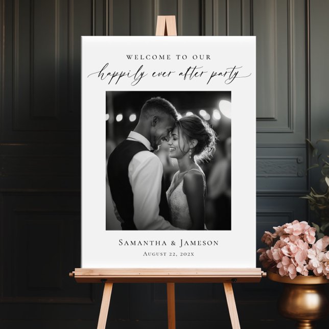 Happily Ever After Photo Welcome wedding Poster (Von Creator hochgeladen)