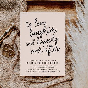 Happily Ever After Post Wedding Brunch Invitation Einladung