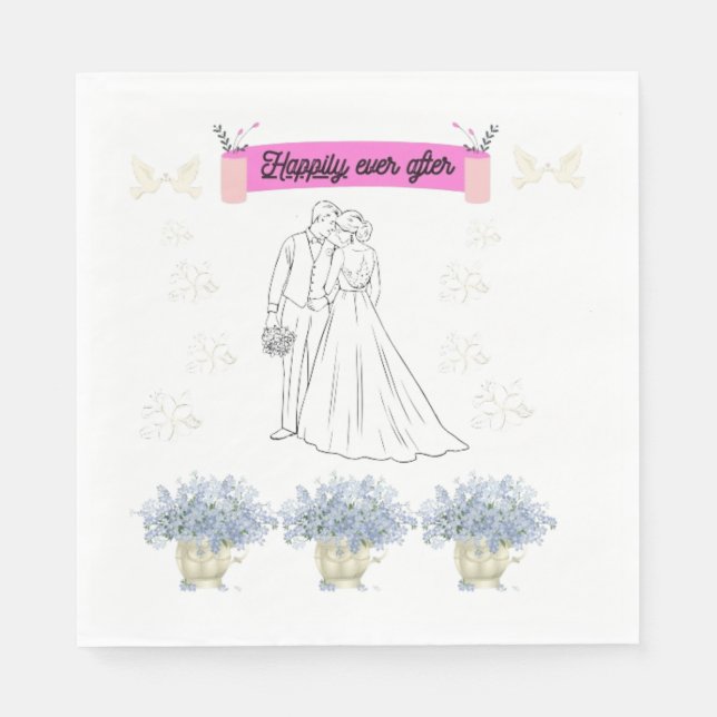 Happily ever after serviette (Vorderseite)