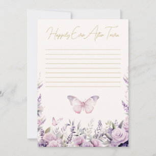 Happily Ever After Trivia Schmetterlinge Braut-Spi Einladung