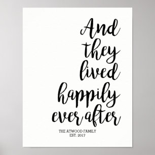 Happily Ever After Wedding Gift Sign Poster