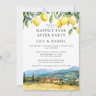 Happily Ever After Zitronen Toskana Italien Hochze Einladung