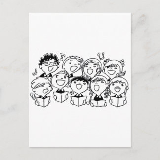 Happily Singing Children Postkarte