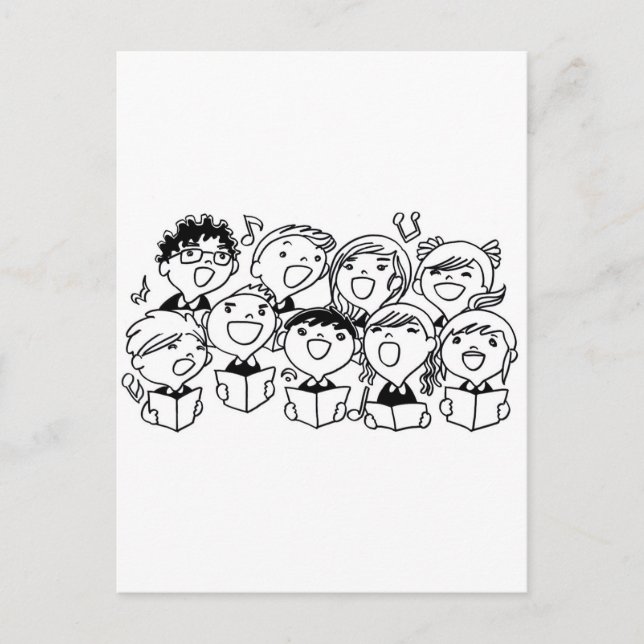 Happily Singing Children Postkarte (Vorderseite)