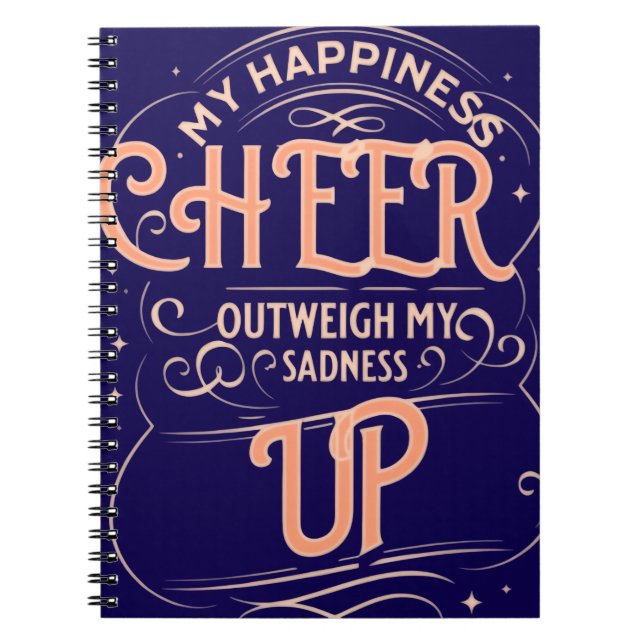  HAPPINESS CHEER UP  SPIRAL NOTEBOOK  NOTIZBLOCK (Vorderseite)