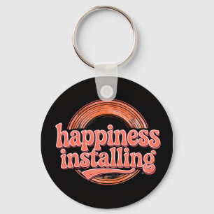 happiness.exe Installiert - Vintage 70er Retro Kor Schlüsselanhänger