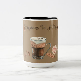 HAPPINESS IN A CUP ZWEIFARBIGE TASSE