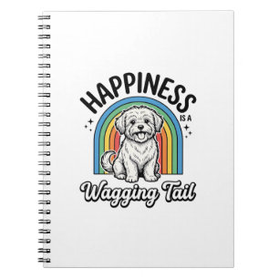 Happiness Is a Wedelndes Schwanz Hundeliebhaber De Notizblock