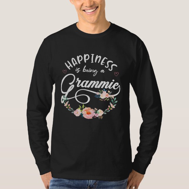 Happiness Is Being A Grammie Women Floral Decorati T-Shirt (Vorderseite)