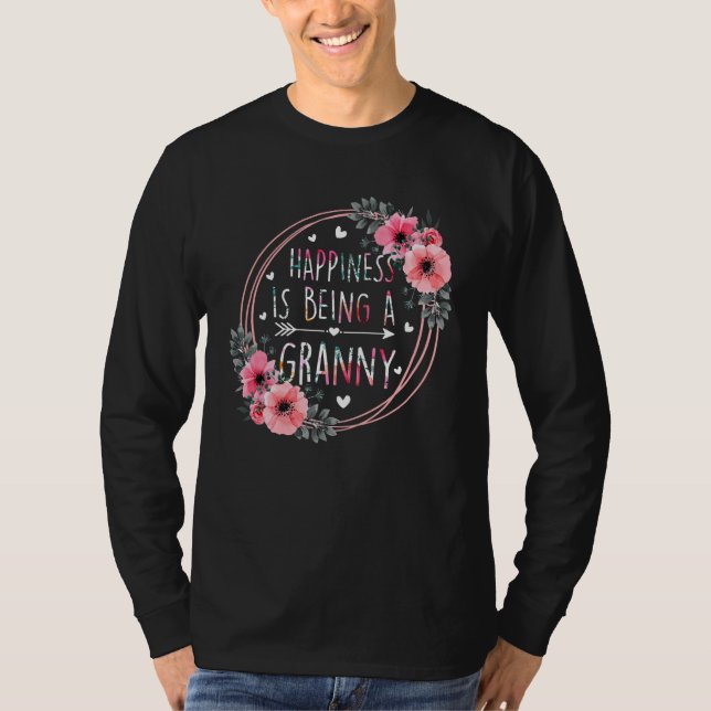 Happiness Is Being A Granny Floral Mother s Day Wo T-Shirt (Vorderseite)