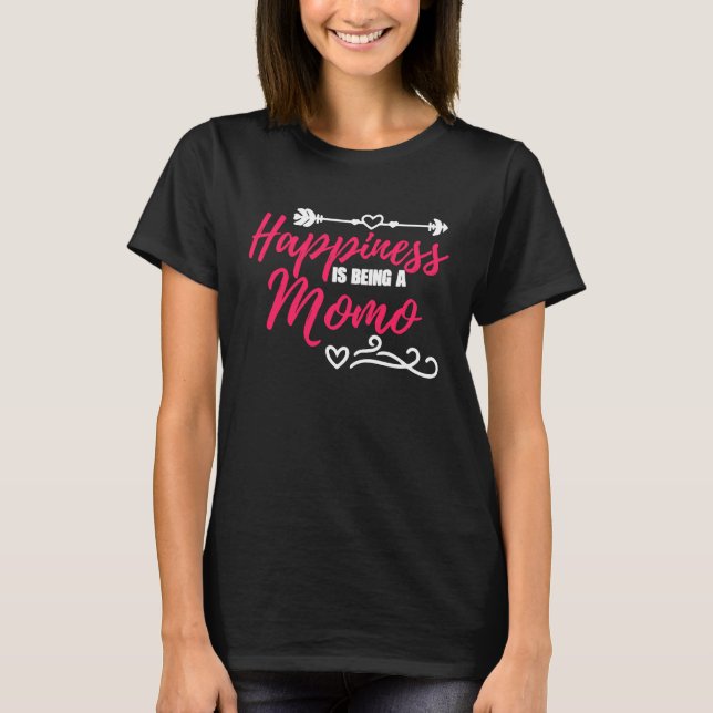 Happiness Is Being A Momo Happy Mom T-Shirt (Vorderseite)