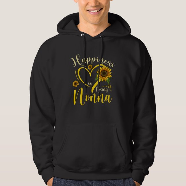 Happiness Is Being A Nonna Sunflower Mother's Day  Hoodie (Vorderseite)