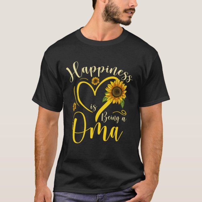 Happiness Is Being A Oma Sunflower Mother's Day Wo T-Shirt (Vorderseite)