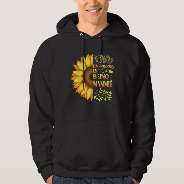 Happiness Is Being Lala Grandma To Be Sunflower Mo Hoodie (Vorderseite)