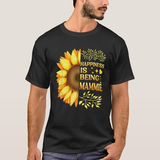 Happiness Is Being Lala Grandma To Be Sunflower Mo T-Shirt (Vorderseite)