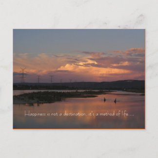 Happiness is not bestimmungsort, it's ... postkarte