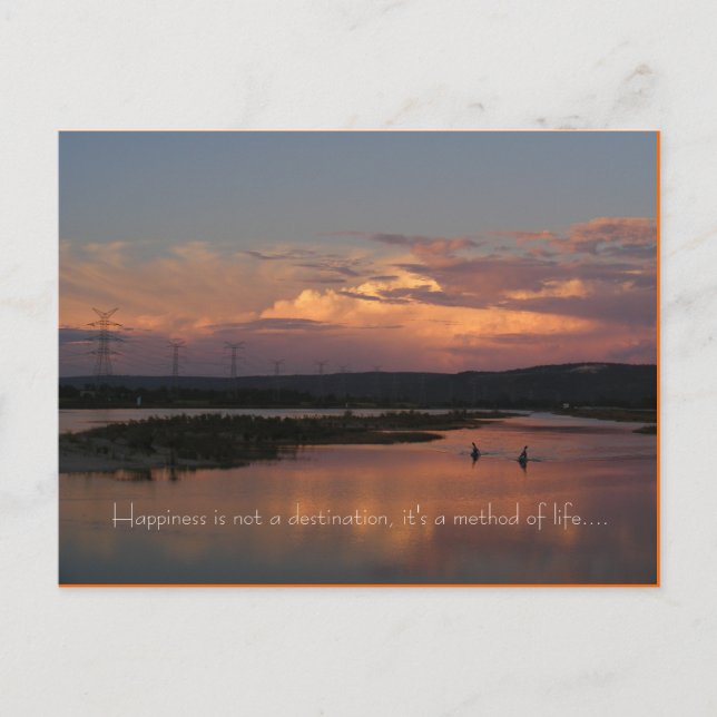 Happiness is not bestimmungsort, it's ... postkarte (Vorderseite)